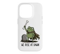 Custodia per iPhone 14 Pro We Rise At Dawn Season Spooky Frog Meme Zombie Halloween