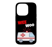 Custodia per iPhone 14 Pro Wee Woo Funny Ambulance EMR EMS Paramedic First Responder
