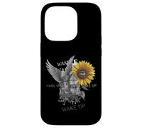 Custodia per iPhone 14 Pro Weirdcore Wake Up con occhio di girasole e casa Cottagecore