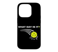 Custodia per iPhone 14 Pro What day is it? Divertente giocatore di pickleball