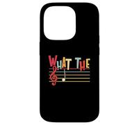 Custodia per iPhone 14 Pro What The F Funny Clef Note Music Humor Musician Gift
