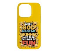 Custodia per iPhone 14 Pro When God Made Me Grinned This Will Be Fun Christian