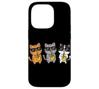 Custodia per iPhone 14 Pro Whimsical Feline Saxophonist Group Jazz Cat Aesthetic