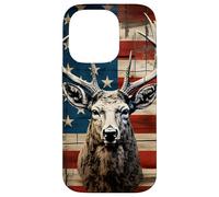 Custodia per iPhone 14 Pro Whitetail Deer Buck Hunting Vintage Hunter American USA