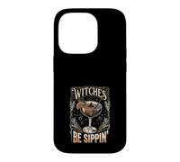 Custodia per iPhone 14 Pro Witches Be Sippin Witch, cocktail retrò per Halloween
