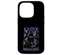 Custodia per iPhone 14 Pro Wolf Love Mogging Divertente Gen-Z Meme