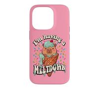 Custodia per iPhone 14 Pro Womens Girls I'm Having A Meltdown Ice Cream Capybara Lover