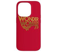 Custodia per iPhone 14 Pro Wonder Woman 75th Anniversary Gold Logo