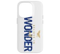 Custodia per iPhone 14 Pro Wonder Woman 80th Blue and Gold Flying Logo