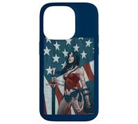 Custodia per iPhone 14 Pro Wonder Woman American Flag