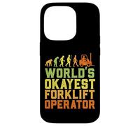 Custodia per iPhone 14 Pro World's Okayest Certified Forklift Operator Evolution
