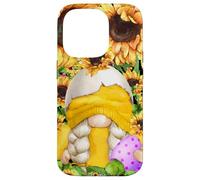 Custodia per iPhone 14 Pro Yellow Gnome In Easter Chick Costume For Sunflower Lovers