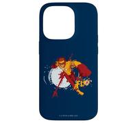 Custodia per iPhone 14 Pro Young Justice Splatter Art Kid Flash Logo