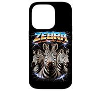 Custodia per iPhone 14 Pro Zebra Heavy Metal Concerto di musica Animal Rock N Roll anni '80