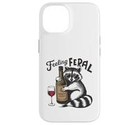 Custodia per iPhone 14 Procione selvatico che tiene il succo fantasia