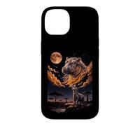 Custodia per iPhone 14 Psichedelico Baby Ippopotamo Luna Sangue Safari Art