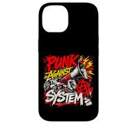 Custodia per iPhone 14 Punk contro il sistema - Protesta ribelle del punk rock