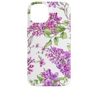 Custodia per iPhone 14 Purple Lilac Flowers Floral Botanical Cottagecore Aesthetic