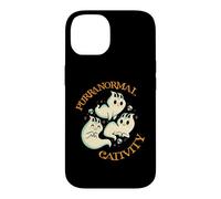 Custodia per iPhone 14 Purranormal Cativity Funny Halloween Costume Ghost Cats Gift