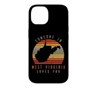 Custodia per iPhone 14 Qualcuno in West Virginia ama voi Vintage State Retro