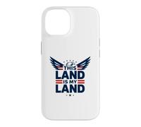 Custodia per iPhone 14 Questa terra è la mia terra aquila patriottica