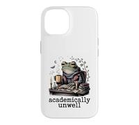 Custodia per iPhone 14 Rana accademicamente malato studio nerd