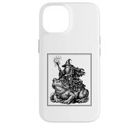 Custodia per iPhone 14 Rana toro a cavallo del mago vintage