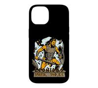 Custodia per iPhone 14 Re Leonida di Sparta 540 dc Spartano con elmetto