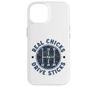 Custodia per iPhone 14 Real Chicks Drive Sticks Auto Cinque Velocità Cambio Manuale Divertente