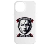 Custodia per iPhone 14 Reale o Falso Cercatore di Verità Graphic Tee Domanda Realtà