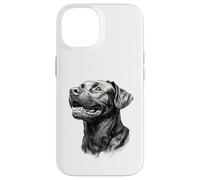 Custodia per iPhone 14 Realistico Black Labrador Dog Sketch Art