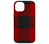 Custodia per iPhone 14 Red Buffalo Design Christmas Decor Plaid Pattern