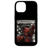 Custodia per iPhone 14 Red Devil, meme selfie divertente, ultimo giorno di scuola