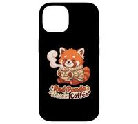 Custodia per iPhone 14 Red panda needs Coffee Red Panda Girls Kids
