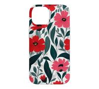 Custodia per iPhone 14 Red Poppy Botanical Bold Flowers Floreale