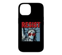Custodia per iPhone 14 Resist Statue Liberty Bubblegum Protest Equality