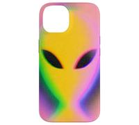 Custodia per iPhone 14 Retro Alien Aura Psychedelic Rainbow Aesthetic Cryptozoology