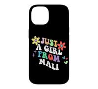 Custodia per iPhone 14 Retro Groovy Just A Girl From Mali divertente festa della mamma