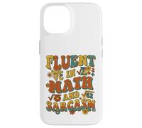 Custodia per iPhone 14 Retro Ondulato Fluente In Matematica E Sarcasmo Groovy Flower Teacher