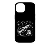 Custodia per iPhone 14 Retro Rocket Adventure - Luna e stelle dell'esploratore spaziale vintage