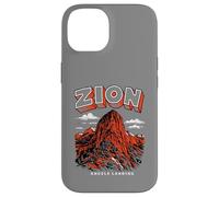 Custodia per iPhone 14 Retro Zion National Park Vintage Style Angels Landing Utah