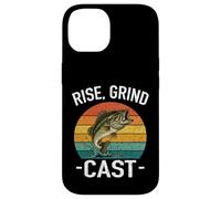 Custodia per iPhone 14 RISE GRIND CAST Amante della pesca Fish Whisperer Avventure Lago