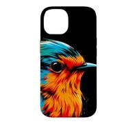 Custodia per iPhone 14 Robin Stile minimalista e vivace Compleanno