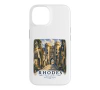 Custodia per iPhone 14 Rodi Città Vecchia Grecia Vintage Greco Viaggi