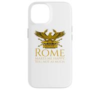 Custodia per iPhone 14 Roma mi rende felice - SPQR Legionary Eagle - Storia Romana