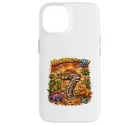 Custodia per iPhone 14 Ruggendo in 7 dinosauri festa di compleanno Building Blocks Dino