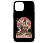 Custodia per iPhone 14 Samurai Guerriero Musashi, Giapponese Sword Fighter