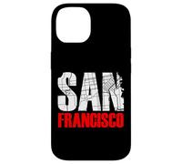 Custodia per iPhone 14 San Francisco California Graphic Map T-shirt, San Francisco