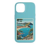 Custodia per iPhone 14 San Sebastian Spagna Costiera Vintage Viaggi Opera D'arte