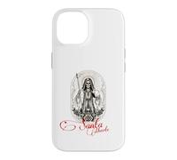 Custodia per iPhone 14 Santa Muerte Scythe Globe Clessidra Rose Folk Saint